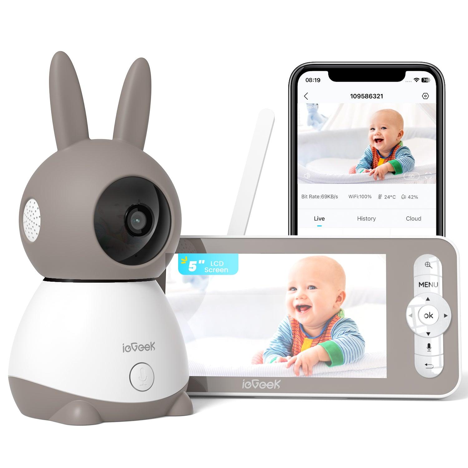 ieGeek Baby 1T - 2K WiFi 5-inch Screen Baby Monitor with Motion & Cry  Detection – ieGeek-EU