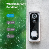 ieGeek Bell J9 doorbell camera operates in any condition - rain, snow, shine, or dust.