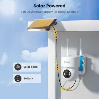 ieGeek DQ201 uses solar energy to ensure 365 days of uninterrupted home protection.