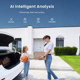 ieGeek AI Intelligent tracking technology enhances alert accuracy by detecting persons, cars, pets, and packages.