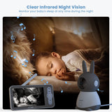ieGeek Baby 1T 2K video baby monitor with clear infrared night vision
