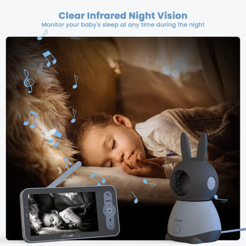 ieGeek Baby 1T 2K video baby monitor with clear infrared night vision