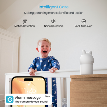 ieGeek Baby 4 video baby monitor with noise detection, motion detection and real-time alert for intelligent care
