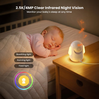 ieGeek Baby 5 video baby monitor with 2.5K or 4MP clear infrared night vision