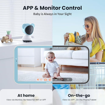 ieGeek Baby 7S video baby monitor with app and monitor 2 ways control
