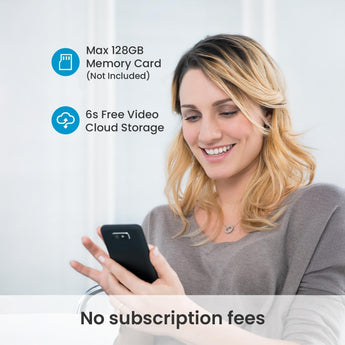 ieGeek Bell J9 Plus video doorbell camera with 6s free video cloud storage and support max 128GB memory card