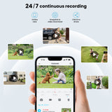 ieGeek GQ4 spotlight security camera offers continuous recording for reliable protection.