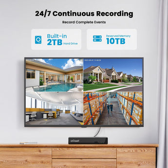 24/7 monitoring - ieGeek IE82 PoE camera provides continuous recording for reliable security.