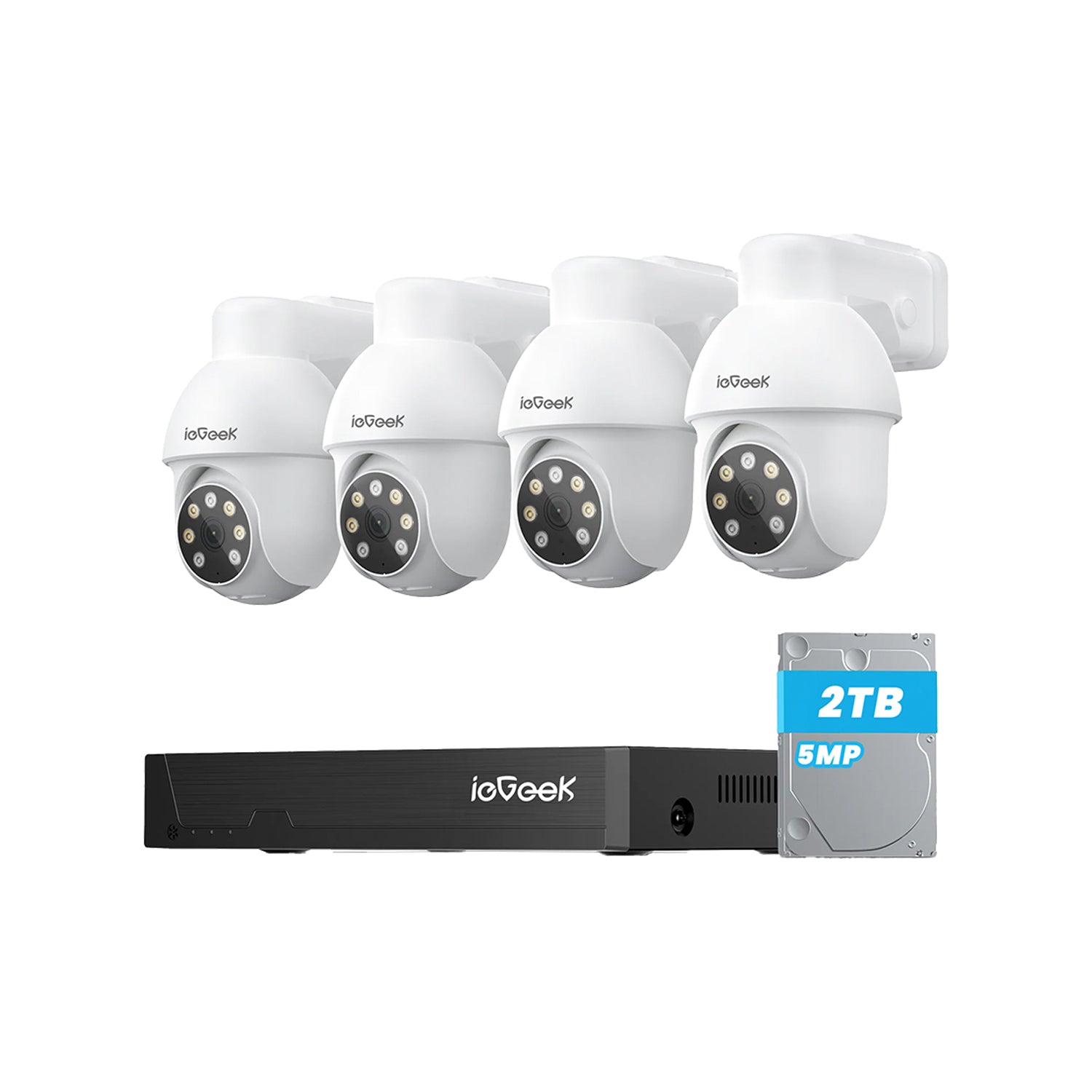 ieGeek IE92 PoE camera with 5MP resolution and built-in 2TB hard drive