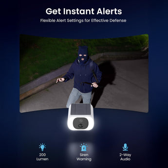 ieGeek S1 Pro security camera provides instant alerts with 200lm light and features two-way audio for interactive defense.