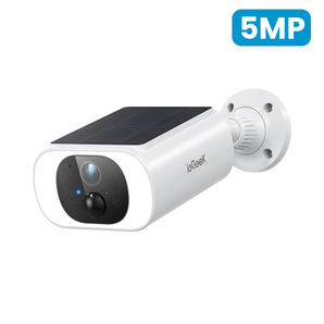 ieGeek S1 Pro white solar camera records in detailed 5MP resolution.