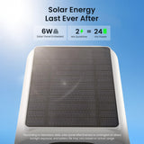 ieGeek S1 Pro solar-powered camera with embedded 6W panel - just 2 hours of direct sunlight provides 24 hours power.
