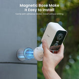 ieGeek S2 battery powerd surveillance camera with adhesive sticker for magnetic mounting