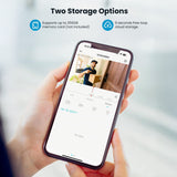 ieGeek S4 outdoor surveillance camera with free loop cloud storage and memory card (not included) two storage options