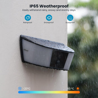  ieGeek S4 solar outdoor security camera with IP65 weatherproof to resist rainy, snowy and dusty