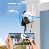 ieGeek ZS-GX1S battery camera with solar panel with 355° horizontal rotation and 120° vertical rotation