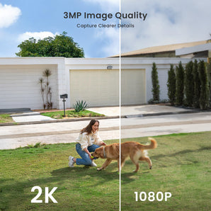 ieGeek ZS-GX3S solar camera with 3MP resolution is more clearer than cameras with 1080P resolution