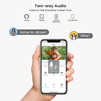 ieGeek ZS-GX4S battery camera with two-way audio for real-time listen and talk