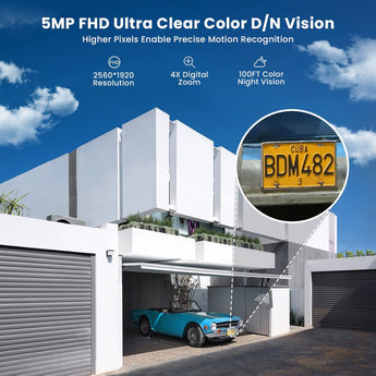 ieGeek ZS-GX4S solar powerd security camera with 5MP FHD ultra clear color day and night vision