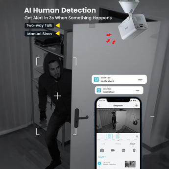 ieGeek ZS-GX7S battery indoor security camera with AI human detection