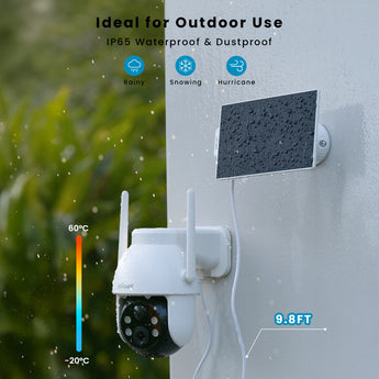 ieGeek ZY-C2 solar powerd battery security camera with IP65 waterproof & dustproof