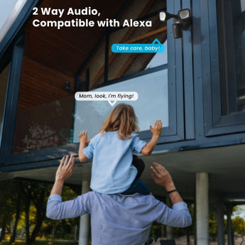 ieGeek ZY-E1 floodlight camera with 2-way audio and works with Alexa