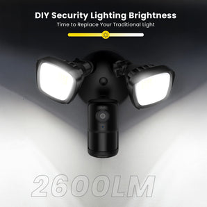 ieGeek ZY-E1 floodlight camera with 2600 lumens for diy requirements