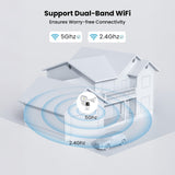 ieGeek ZY-E2 floodlight camera supports dual-band 2.4/5GHz Wi-Fi ensures worry-free connectivity