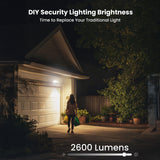 ieGeek ZY-E2 floodlight camera with 2600 lumens supports DIY security lighting brightness