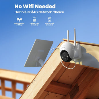 ieGeek ZY-G1 solar security cellular security camera supports 3G or 4G network connectivity