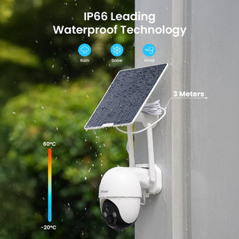 ieGeek ZY-G3 battery powerd security camera with solar panel with IP66 leading waterproof technology