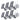 Six white ieGeek solar security cameras named ZX-GX1S with six solar panels